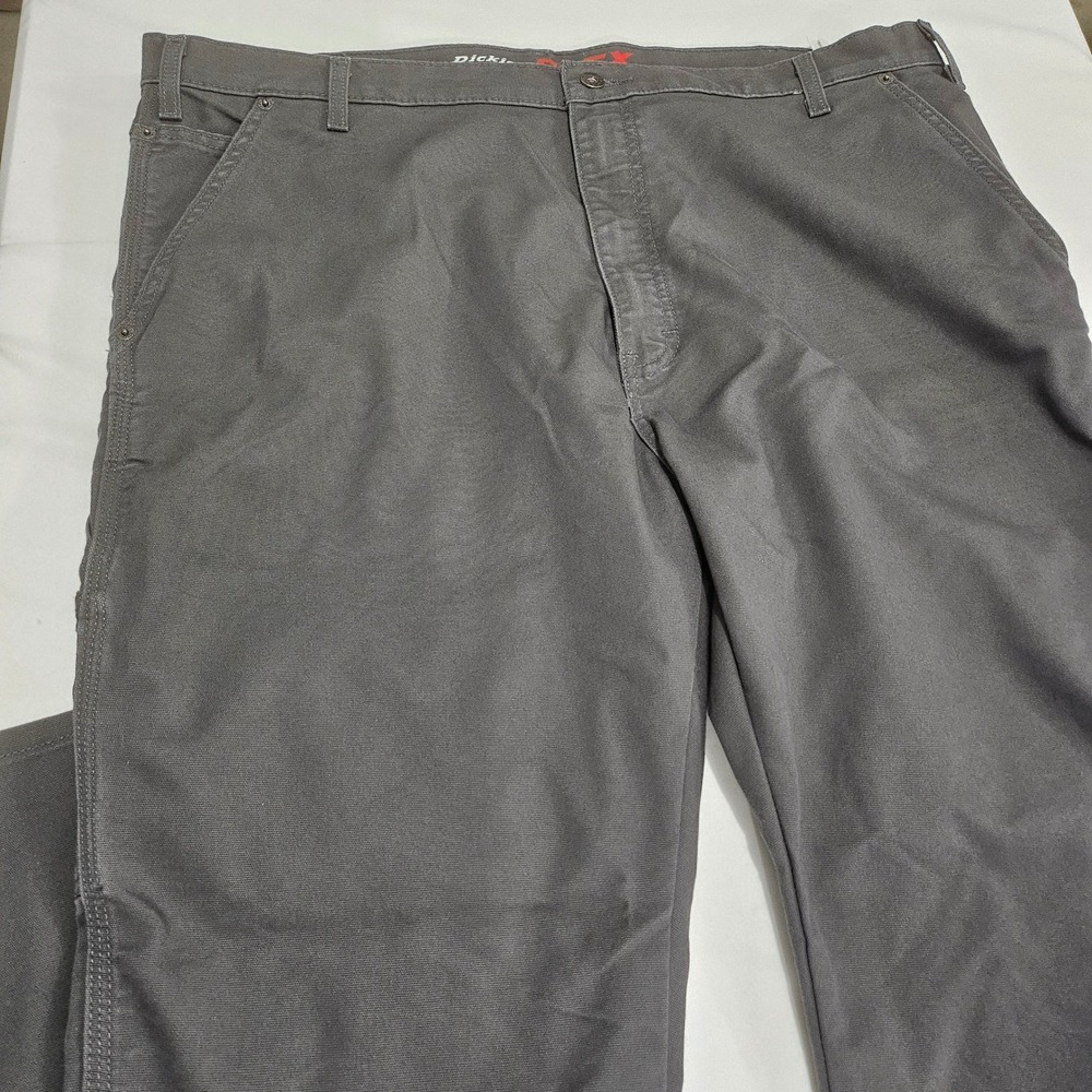 Dickies Flex Mens Regular Fit Utility Work Pants Gray 42x29 Canvas Straight Leg